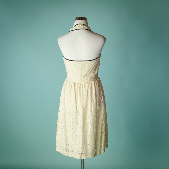 Anthropologie Lil 6 Ivory Lawn Party Eyelet Dress - Picture 5 of 8